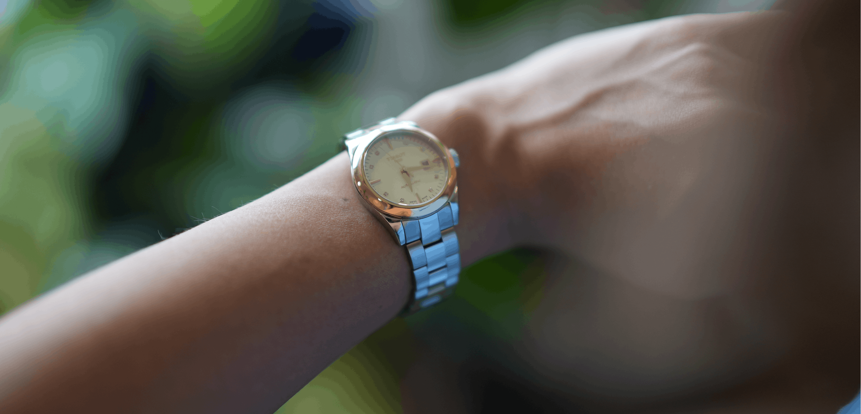 wristwatch person human hand