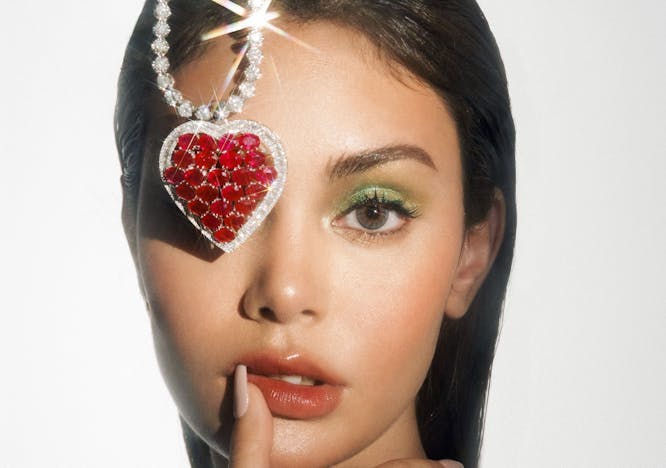 accessories publication person lipstick cosmetics face head